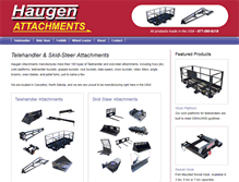 Tablet Screenshot of haugenattachments.com